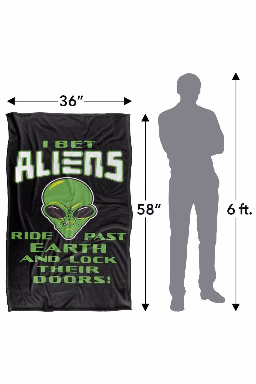 JQ Licensing Aliens Lock Doors Silky Touch Super Soft Fleece Throw Blanket, Multicolour, W: 91 cm, H: 147 cm – 7