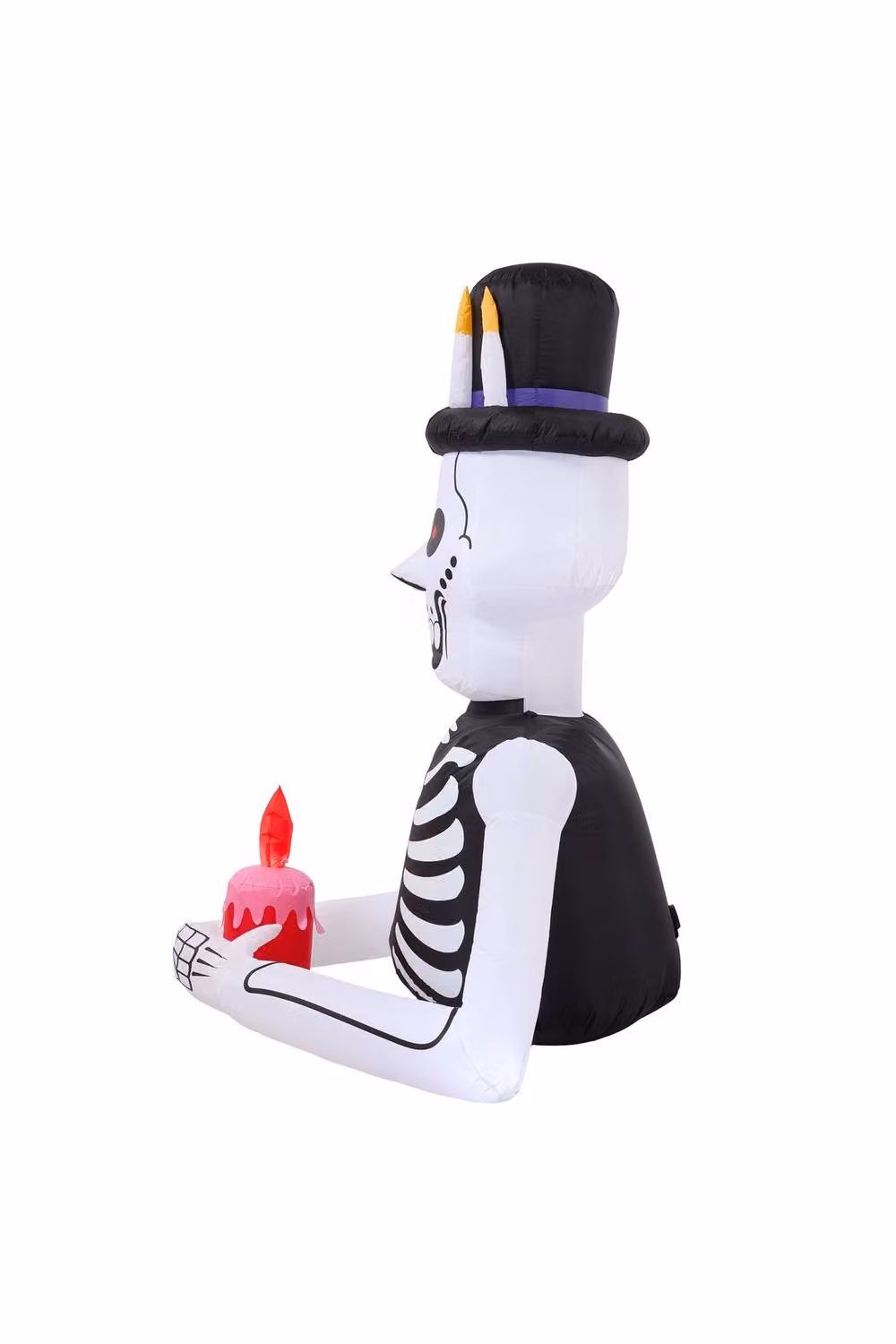 Living and Home Halloween Inflatable Gentleman Skeleton Decoration, Multicolour and White, Height: 188.98 cm – 3