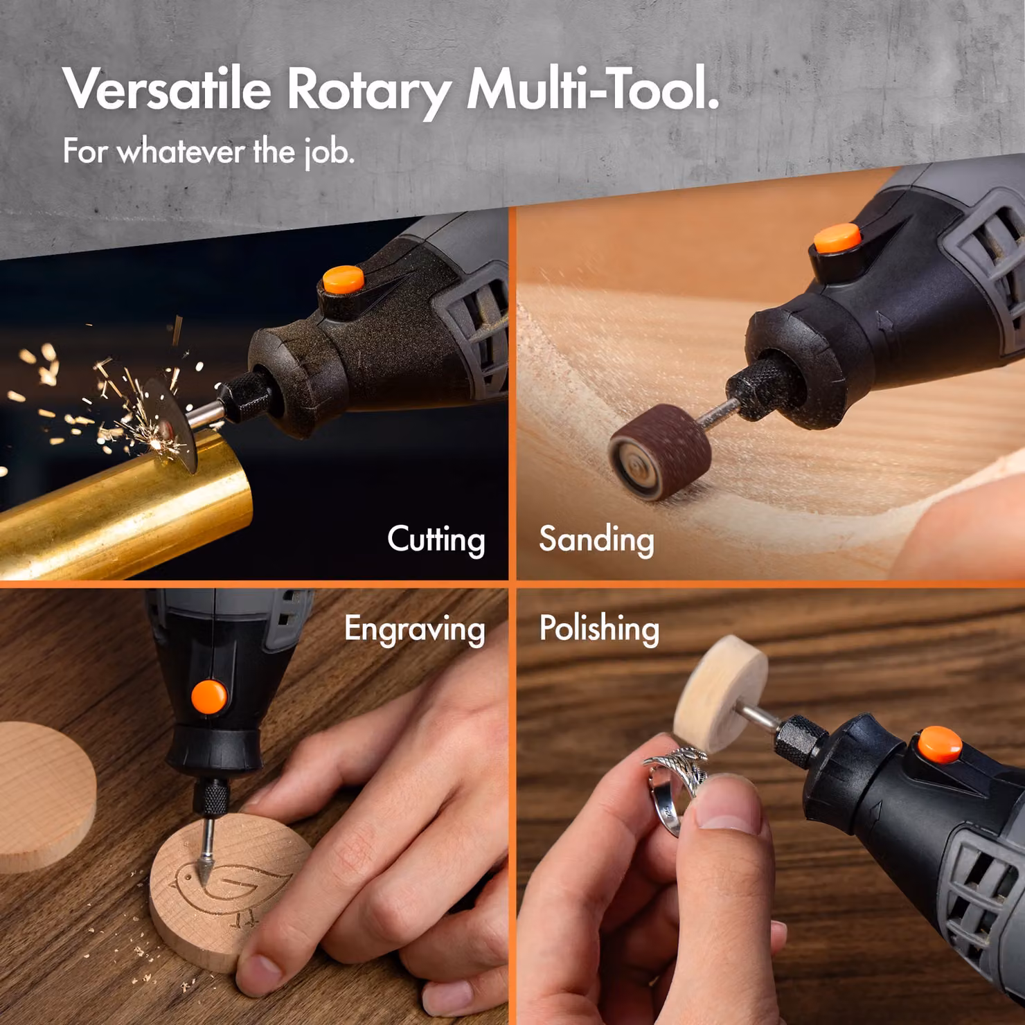 VonHaus 160W Heavy Duty Benchtop Rotary Tool in Grey – 3