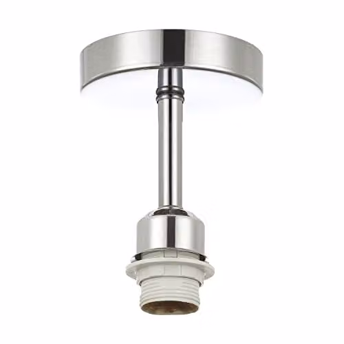 Happy Homewares Industrial Style Chrome Metal Ceiling Light Fitting