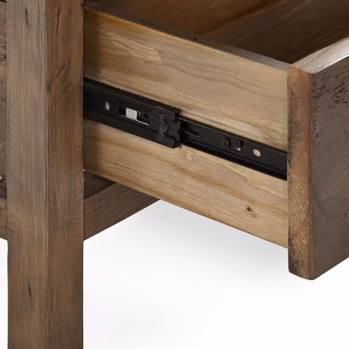 Julian Bowen Industrial Pine Bedside Table in Beige and Brown, W: 66 cm, D: 48 cm, H: 34 cm – 4