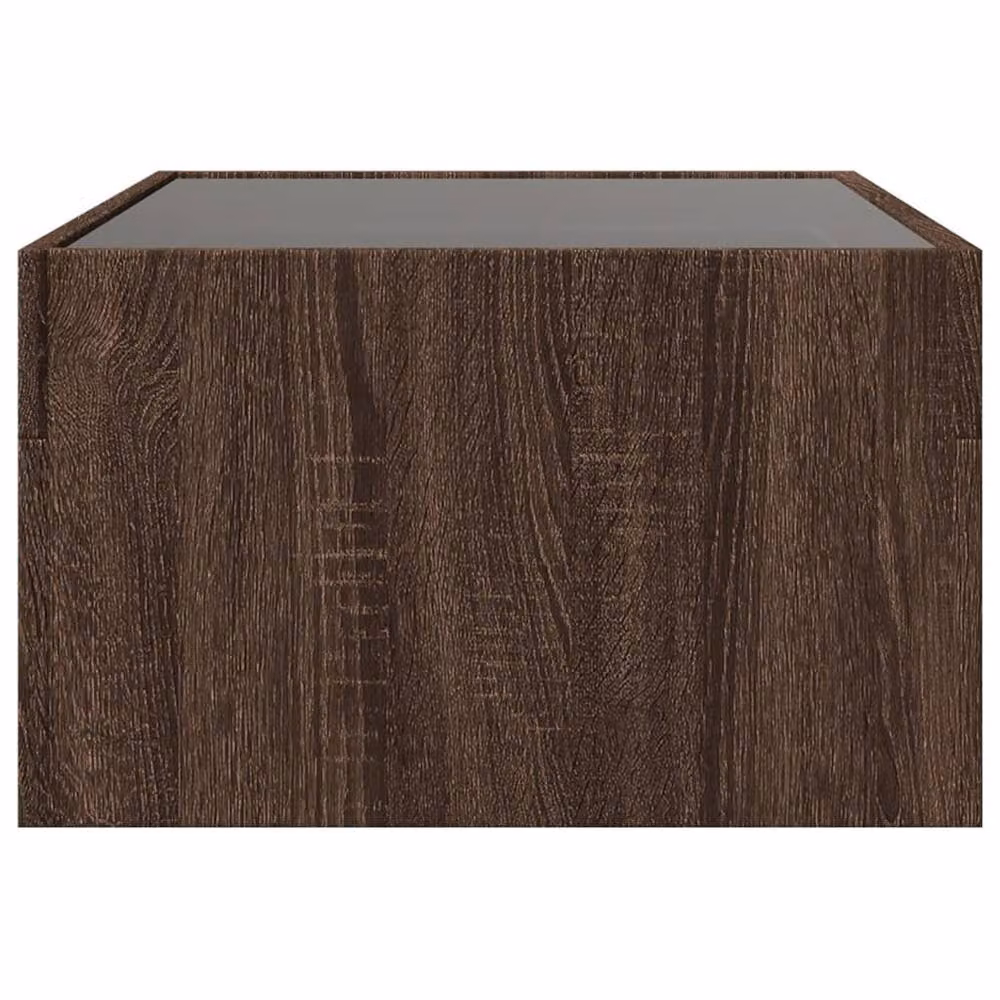Berkfield Home Infinity LED Coffee Table in Brown Oak, W/D/H: 70 x 50 x 30 cm – 4