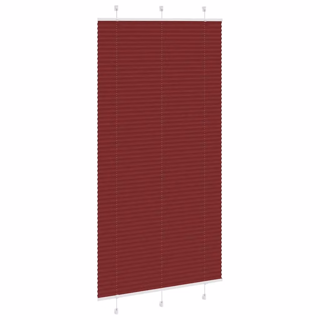 Berkfield Home Single Pleat Corded Blind in Bordeaux Red, W: 110 cm, H: 200 cm, Semi-Transparent Polyester – 3