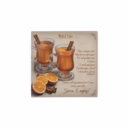 Purely Home Mulled Cider Recipe Glass Hot Pot Stand, Multicolour, W/D/H: 20 x 20 x 4 cm – 2