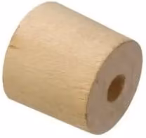 Hargreaves Cast Iron Pipe Wooden Bobbin in Beige, 30mm
