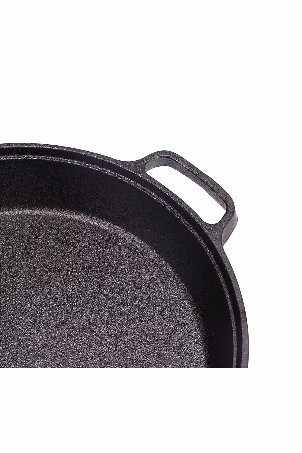 Living and Home Pre-Seasoned Cast Iron Frying Pan Griddle in Black, W: 35 cm, H: 7 cm – 4