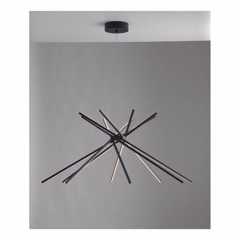 Netlighting SHANGHAI LED Pendant Ceiling Light, Black, W: 113 cm, D: 51.5 cm – 2