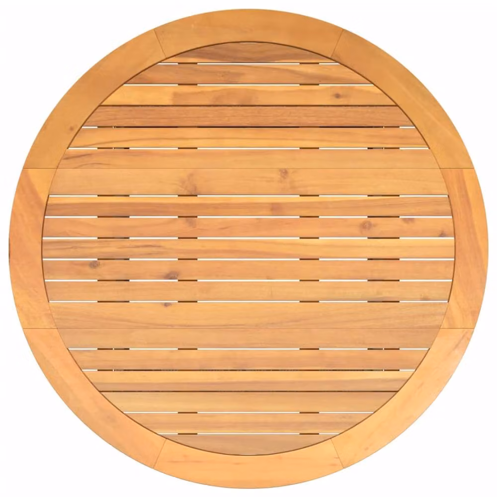 Berkfield Home Grey Poly Rattan Garden Table with Acacia Wood Top W/D: 110 x 71 cm – 4