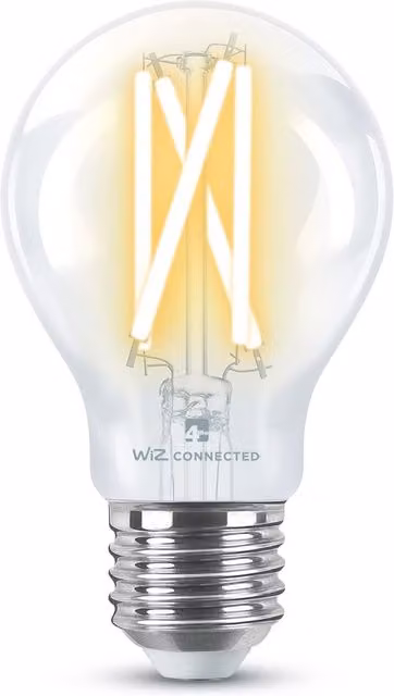 4Lite Smart Wiz Connected LED Filament Bulb, A60 E27 Screw Fitting, Clear/White
