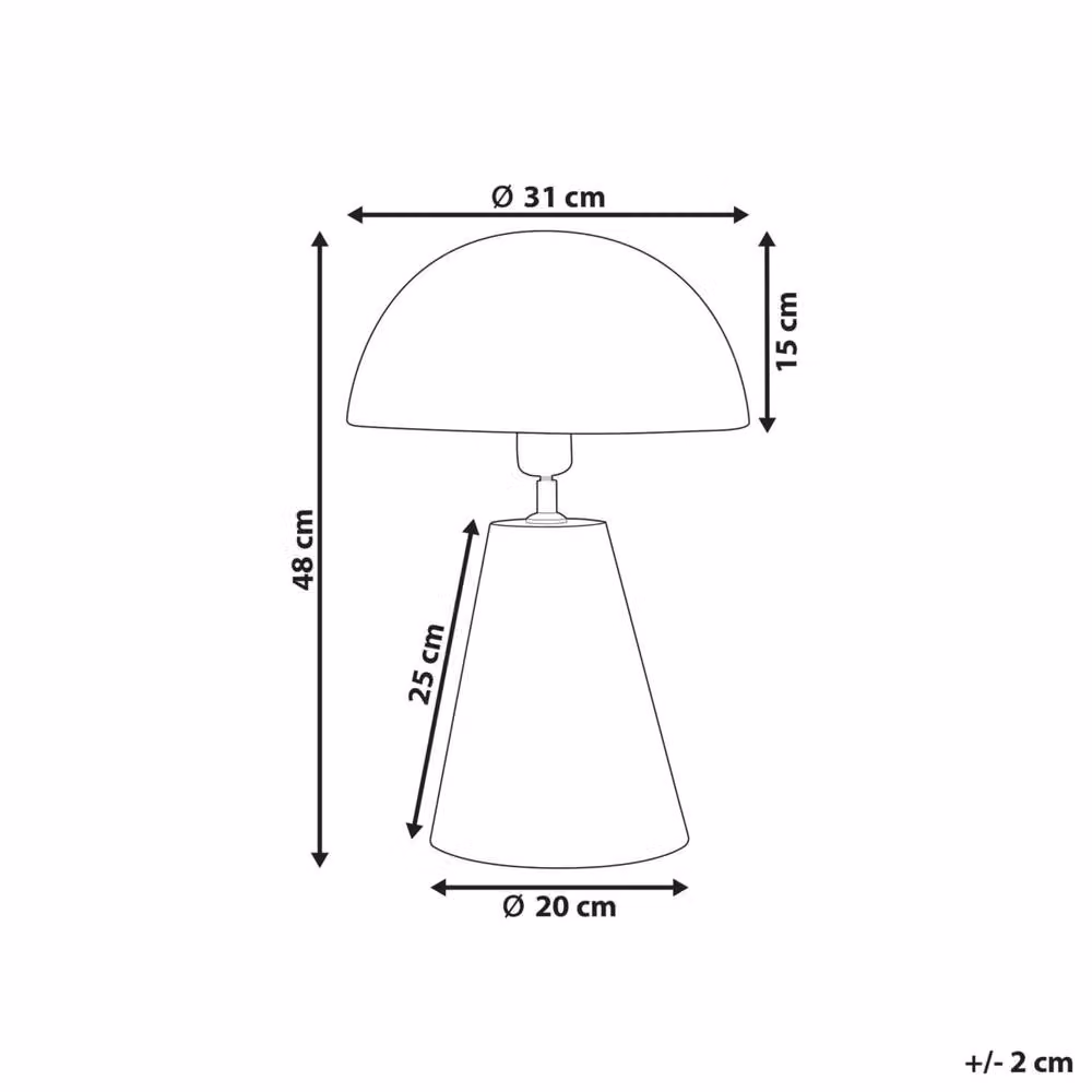 Wyld and Coco Handmade Industrial Metal Table Lamp in Matte Black with LED Dome Shade – 3