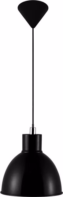 Nordlux Pop Pendant Light Black Metal E27 Modern Dome Design, Diameter: 22 cm