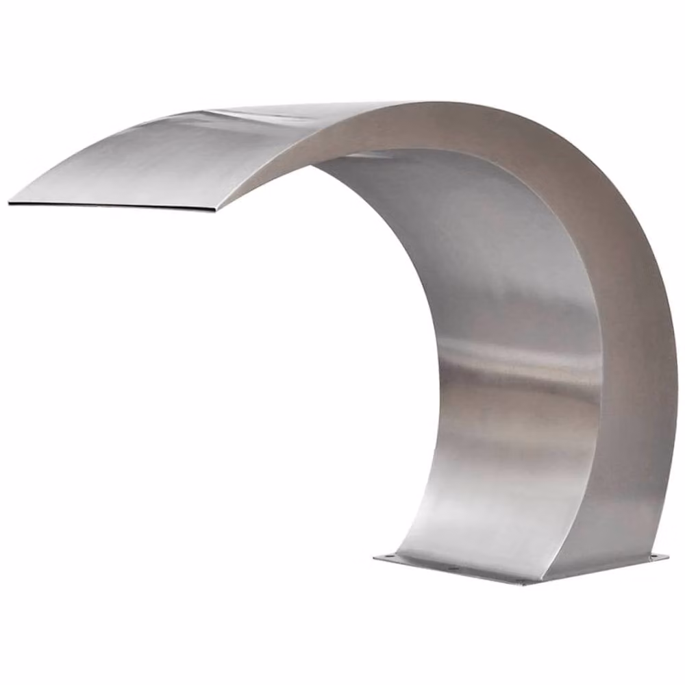 Berkfield Home Garden Waterfall Pool Fountain in Silver Stainless Steel, W/D/H: 45 x 30 x 60 cm – 2