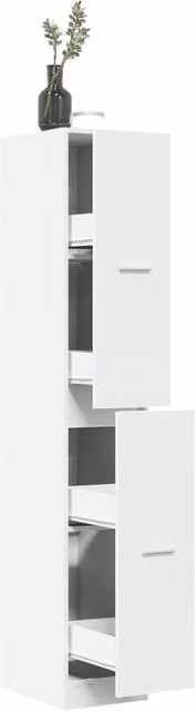 Berkfield Home Apothecary Cabinet in White, W/D/H: 30 x 41 x 174.5 cm