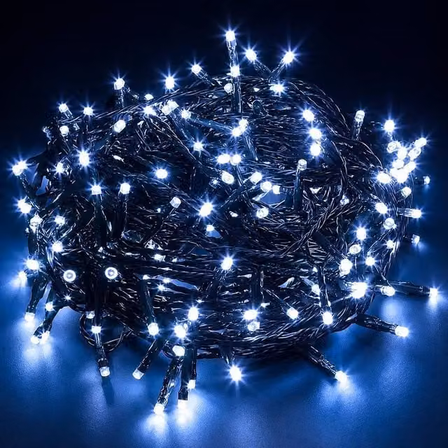 SPOT ON DEALZ 100 LED Cool White Christmas String Lights for Indoor and Outdoor Decor