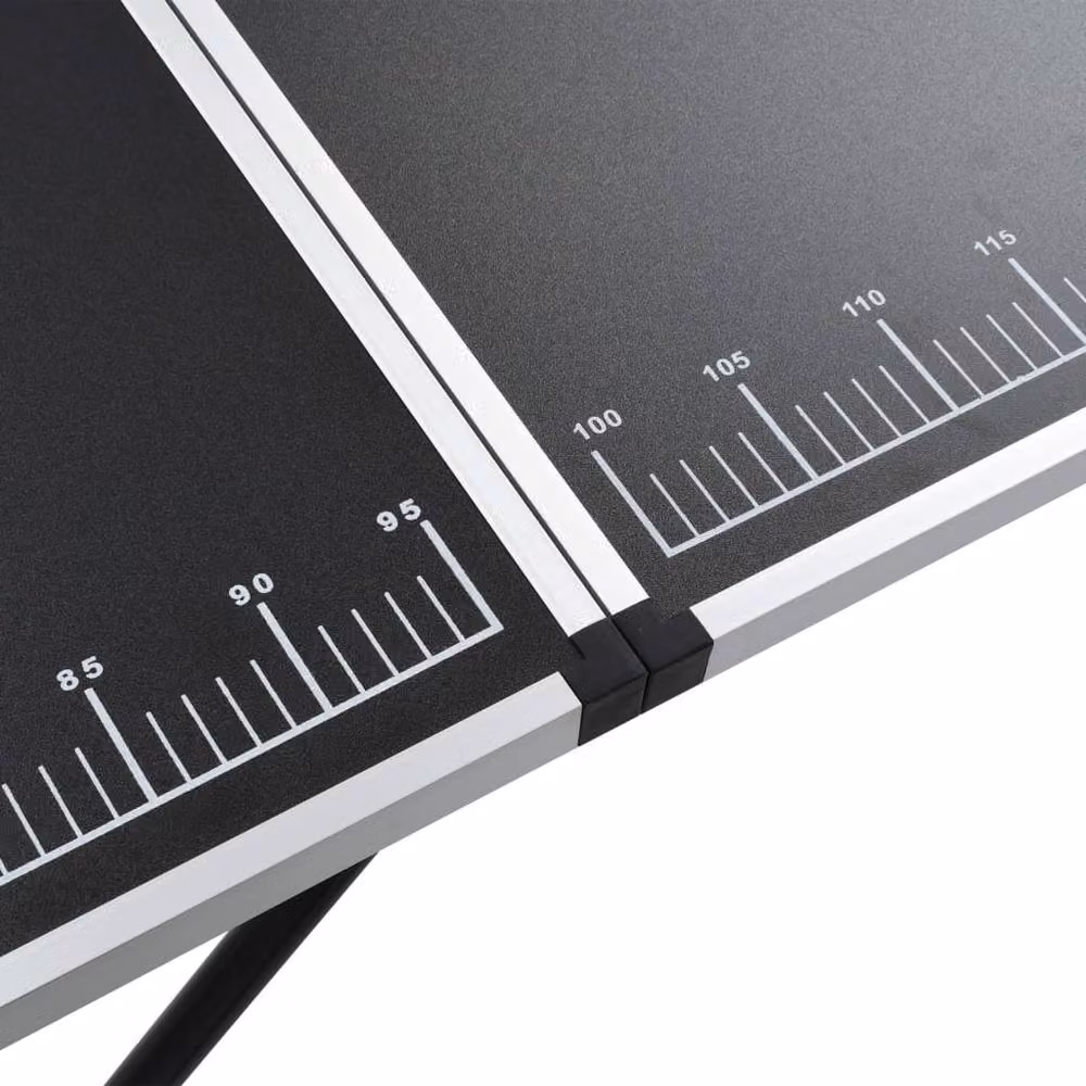 Berkfield Home Folding Pasting Table in Black MDF and Aluminium, W: 300 cm, D: 60 cm, H: 78 cm – 4