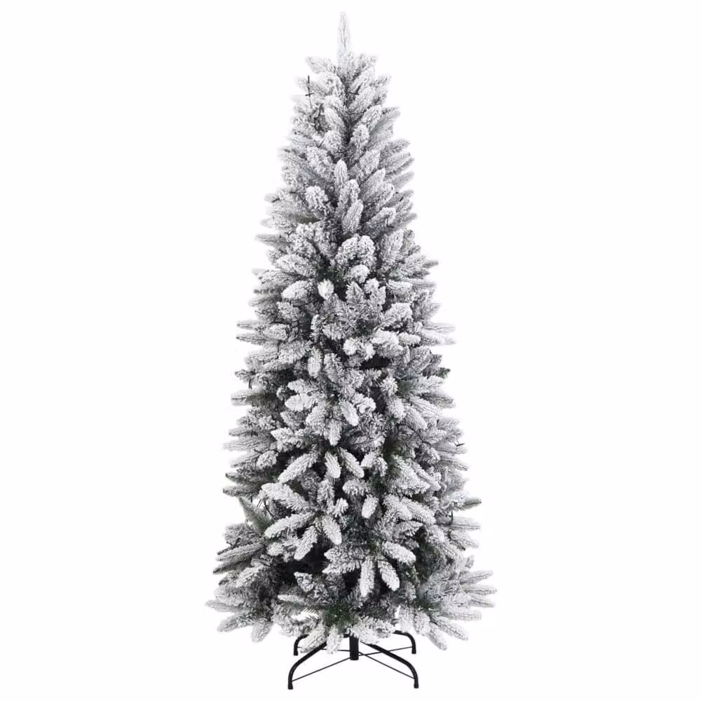 Berkfield Home Flocked Green Artificial Christmas Tree with 150 LEDs, Height: 150 cm – 3