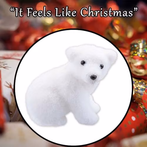 VFM e-Store White Christmas Sitting Bear Decoration – 5