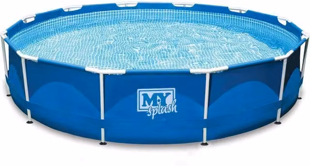 M.Y Metal Round Steel Frame Pool in Blue, Size XL – 1