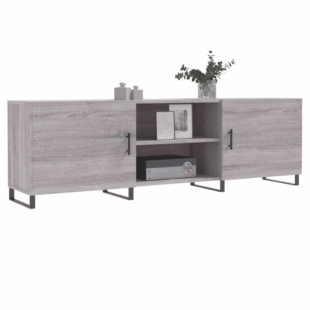 Berkfield Home Modern Grey Sonoma TV Cabinet W/D/H: 150 x 30 x 50 cm – 3