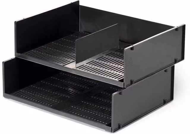 Durable Optimo Plastic Stackable Letter Tray for A3 and A4 Documents, Anthracite