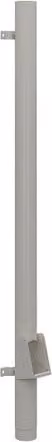 Lindab Antique White Reinforced Steel Vandal Pipe with Leaf Trap, W: 10.2 cm, L: 2 m