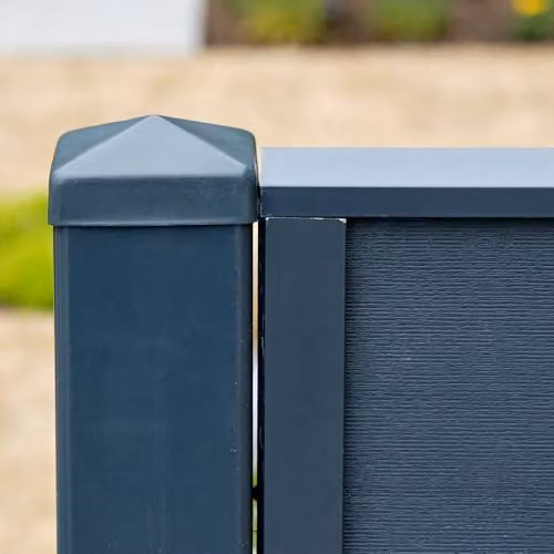 HDmirrorR Fencemate DuraPost Fence Post Cap with Bracket, Anthracite Grey, 7.5 x 7.5 cm – 2