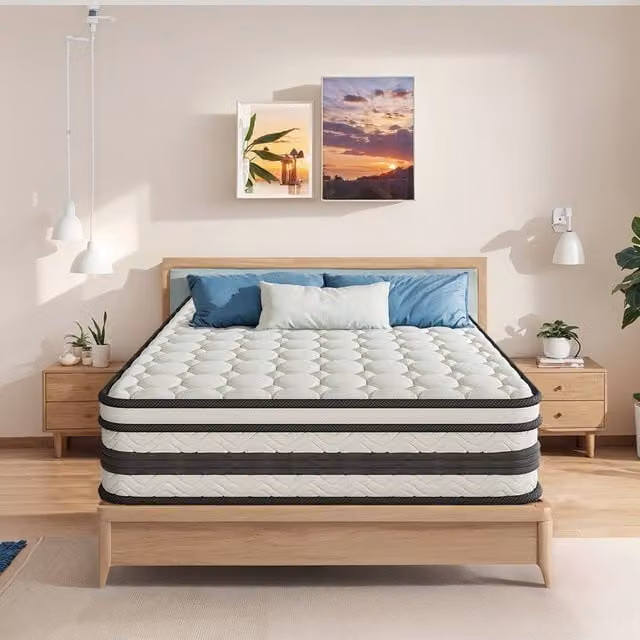 Rolipo Orthopaedic Hybrid Double Mattress, White, Depth: 27 cm