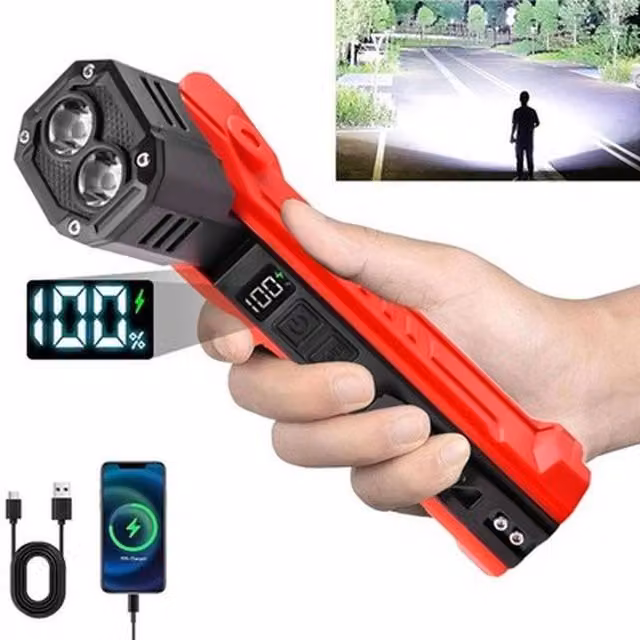 NESTLUNE Red USB Rechargeable COB LED Magnetic Work Light for Car Mechanics – 1