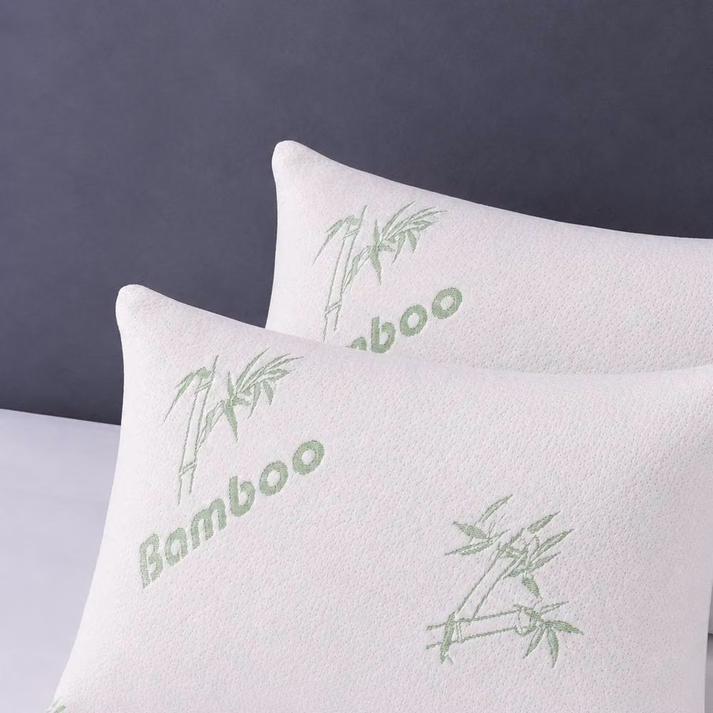 Voltico Bamboo Memory Foam Pillow with Cooling Breathable Cover in White – 2