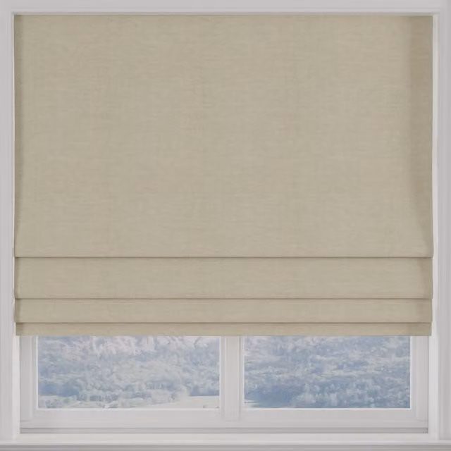 Terrys Luxuria Made to Measure Blackout Roman Blind in Plain Beige Polyester