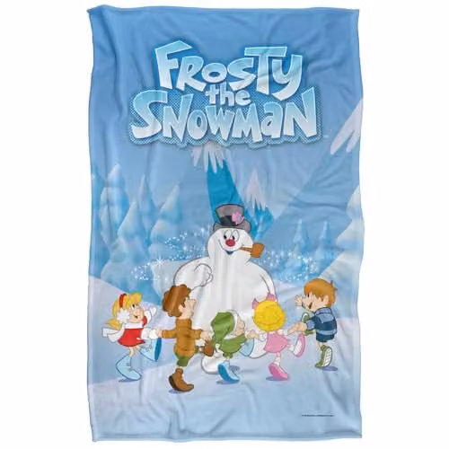 Warner Bros. Frosty The Snowman Kids Silky Touch Super Soft Fleece Throw Blanket, Blue/Multicolour, W/D/H: 91 x 147 cm – 1