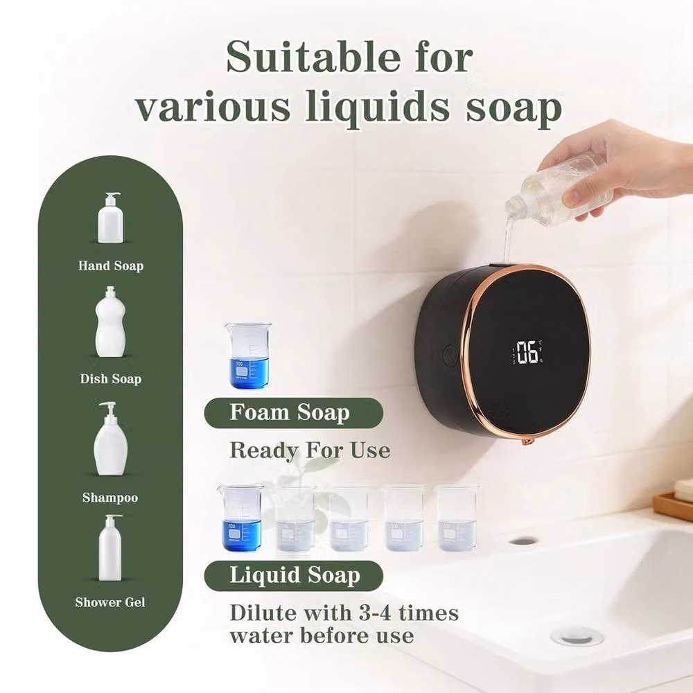KORVIXA Automatic Touchless Foaming Soap Dispenser in Black – 3