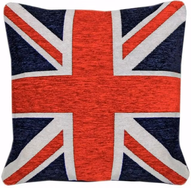 Rapport Home Union Jack Chenille and Polycotton Cushion Cover, Multicolour, W/D/H: 45 x 45 x 45 cm – 6
