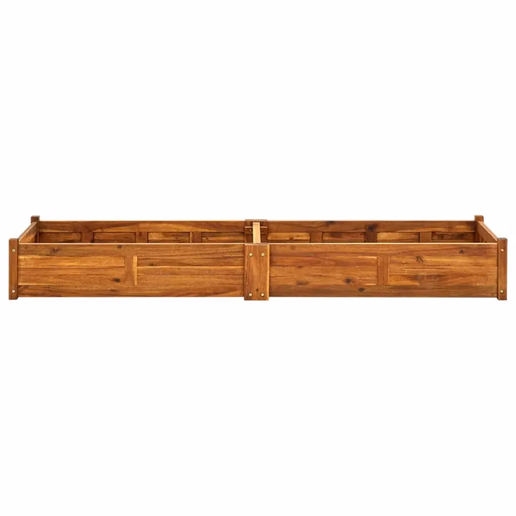 Berkfield Home Garden Acacia Wood Raised Bed in Brown, W/D/H: 200 x 50 x 25 cm – 2