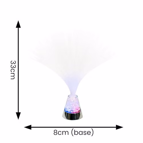 ValueLights Ice Cube RGB LED Fibre Optic Table Lamp in White and Multicolour – 2
