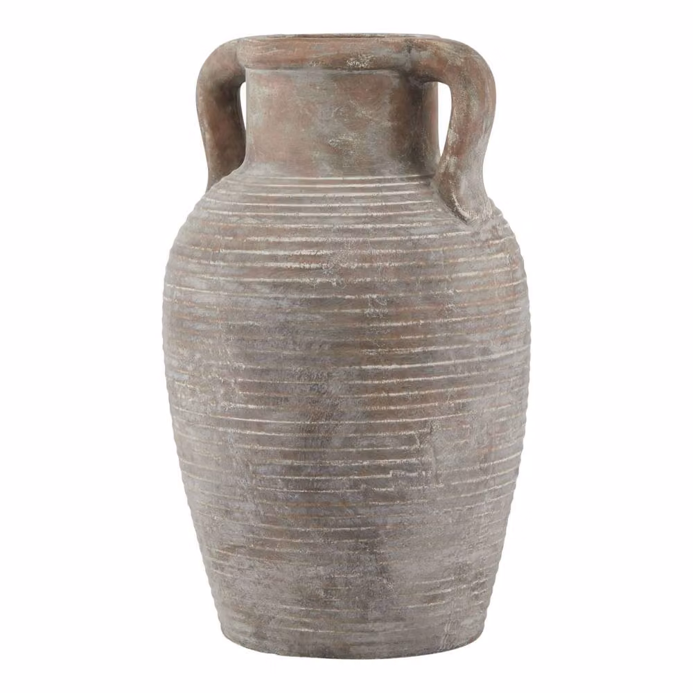 Wyld Haus Siena Amphora Stoneware Vase in Brown with Handles – 2