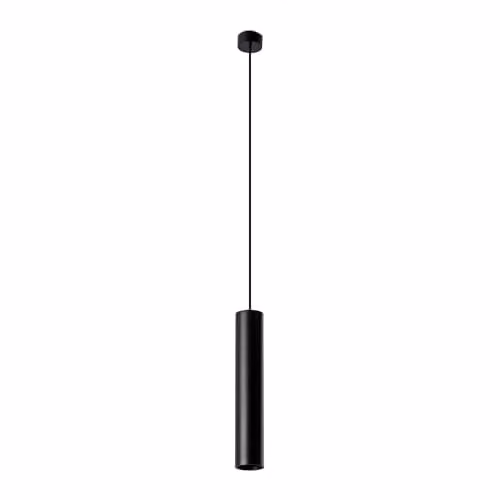 Netlighting Stan Black Metal Cylinder Pendant Lamp with 1x GU10 Socket