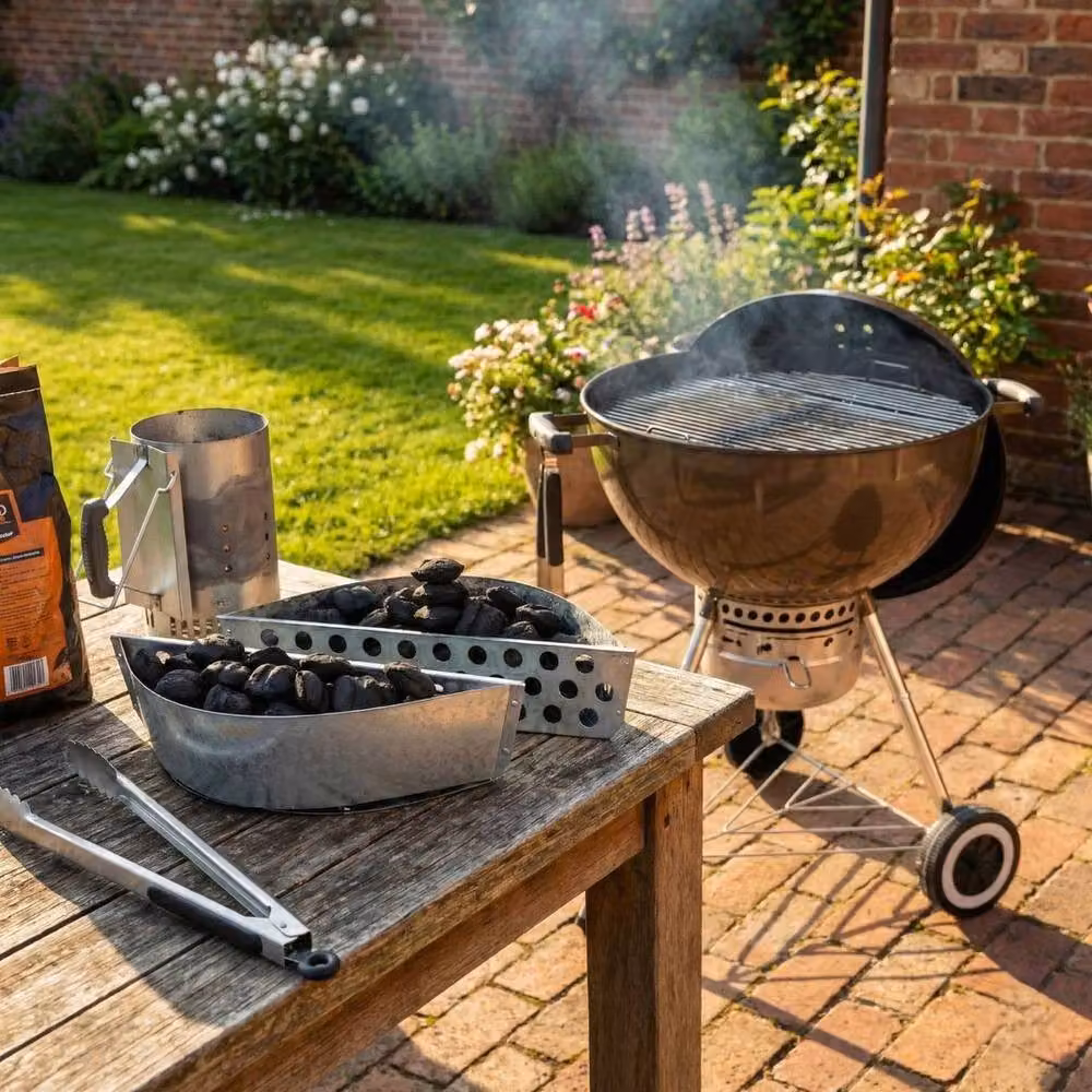 Kelvenix 2-Piece Steel Charcoal Briquette Fuel Holder Baskets in Silver – 2