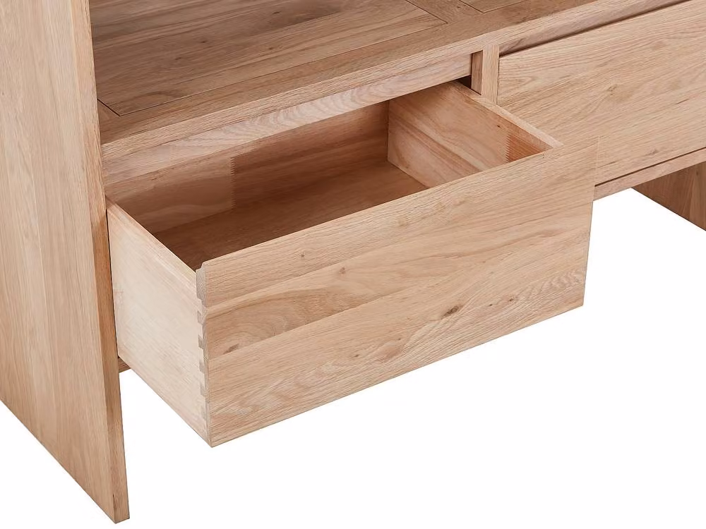 Vente-unique Solid Oak Vanity Unit in Light Natural Oak, Width: 110 cm – 3