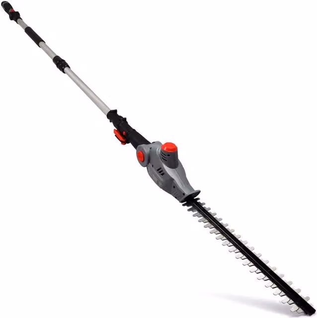 Netta 12V Cordless Reciprocating Pole Hedge Trimmer in Grey with Rechargeable Battery