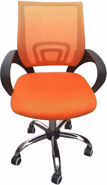 netfurniture Eastner Ergonomic Mesh Swivel Office Chair in Orange and Black