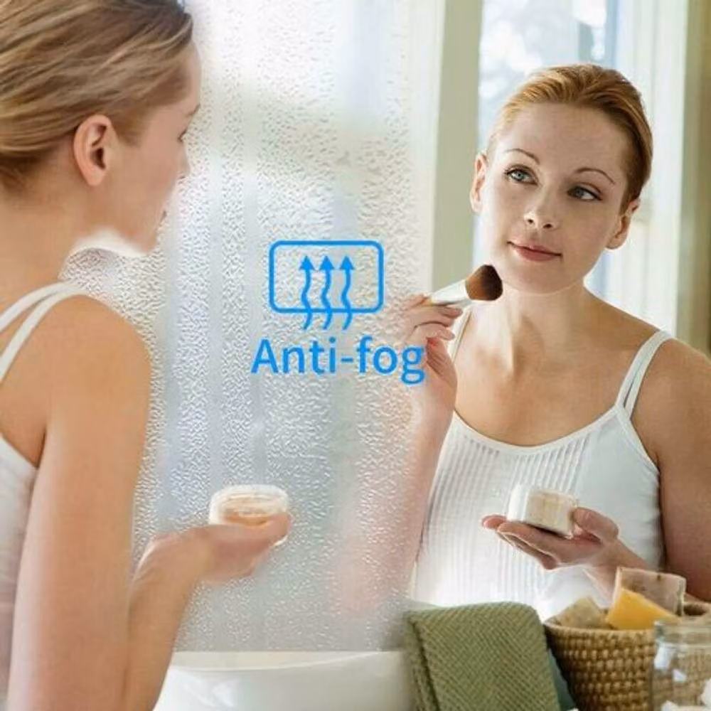 ENER-J Round LED Bluetooth Speaker Bathroom Mirror with Touch Switch, White, Diameter: 70 cm – 4