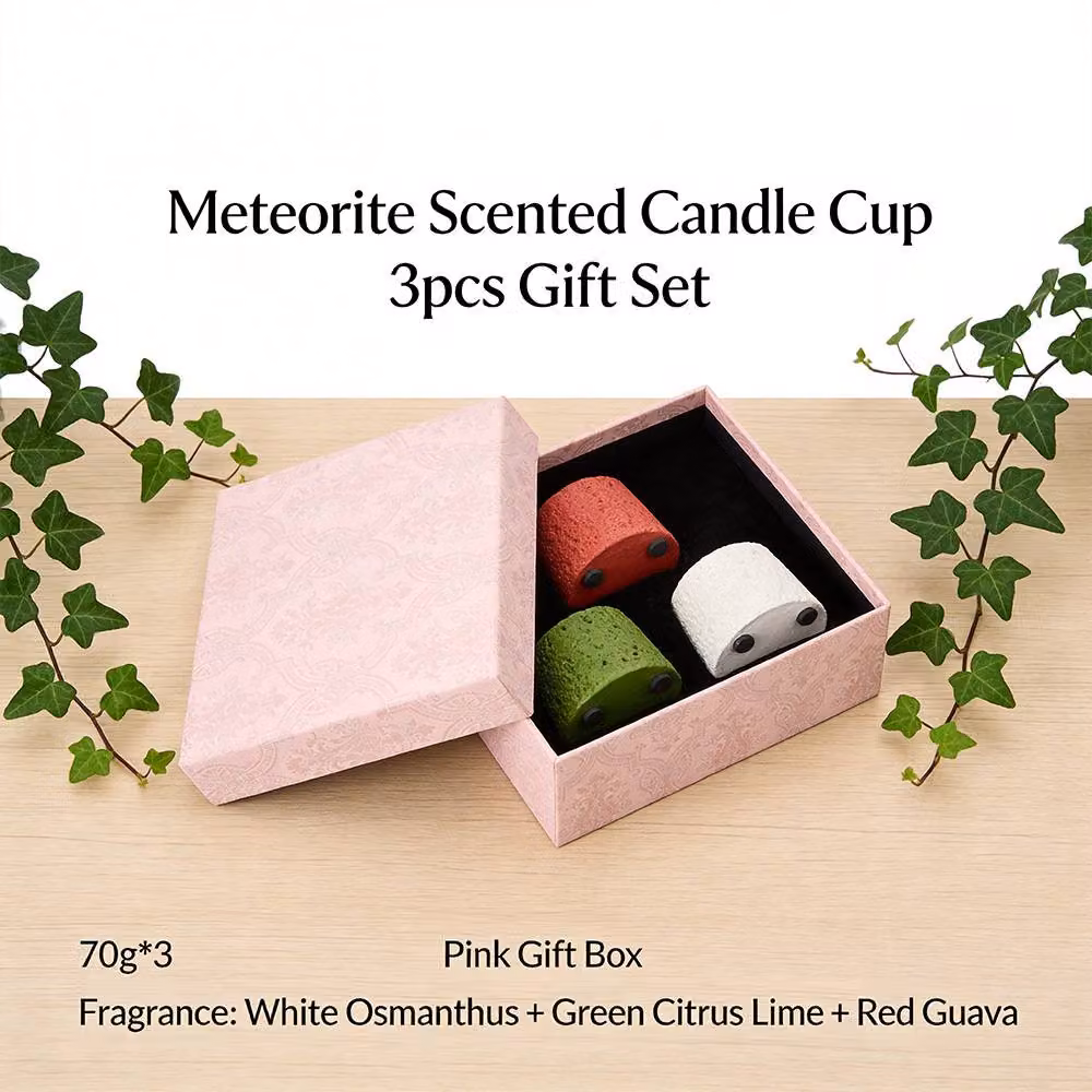 Living and Home 3-Pack Soy Wax Scented Candles in Osmanthus, Citrus Lime and Guava, Multicolour – 2