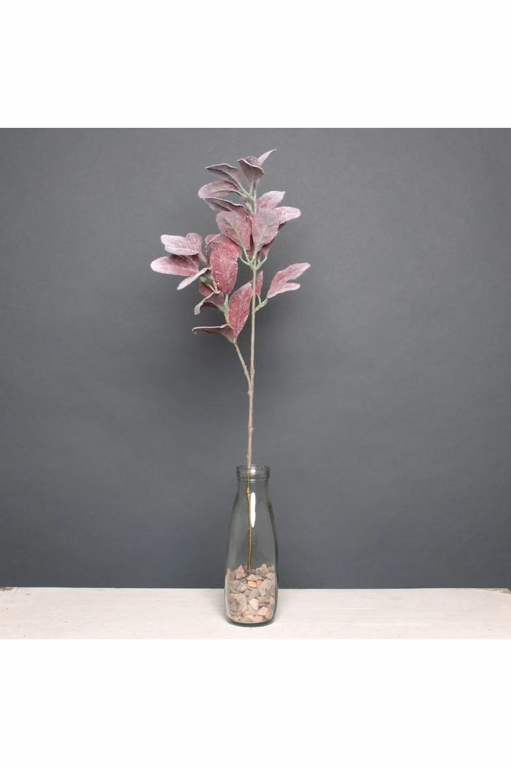 KDMD Large Burgundy Glitter Flocked Lambs Ear Stem, 3 Pack – 2