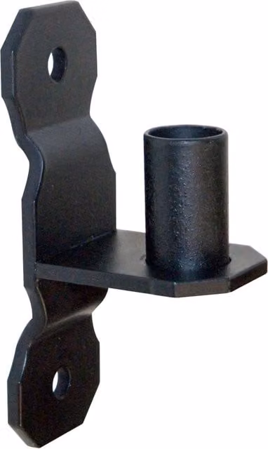 Panacea Black Structured Steel Wall Mount Fence Brackets