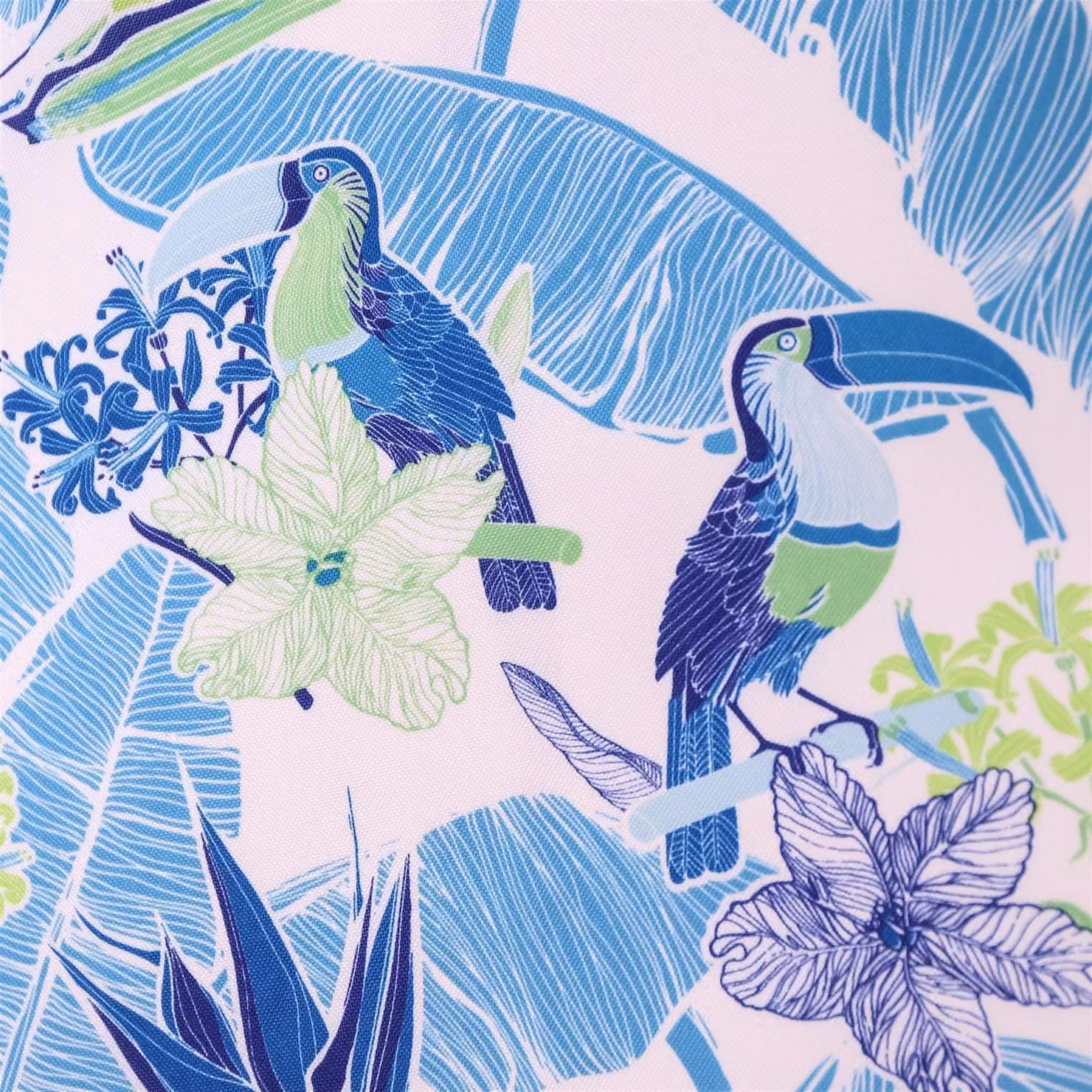 Alan Symonds Toucan Parrot Blue and Multicolour Water Repellent Outdoor Table Runner, W: 35.56 cm, L: 274.32 cm – 3