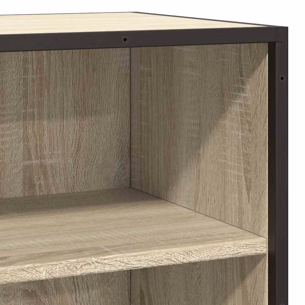 Berkfield Home Industrial Sideboard in Sonoma Oak and Metal, Brown, W: 68 cm, D: 35 cm, H: 76 cm – 5