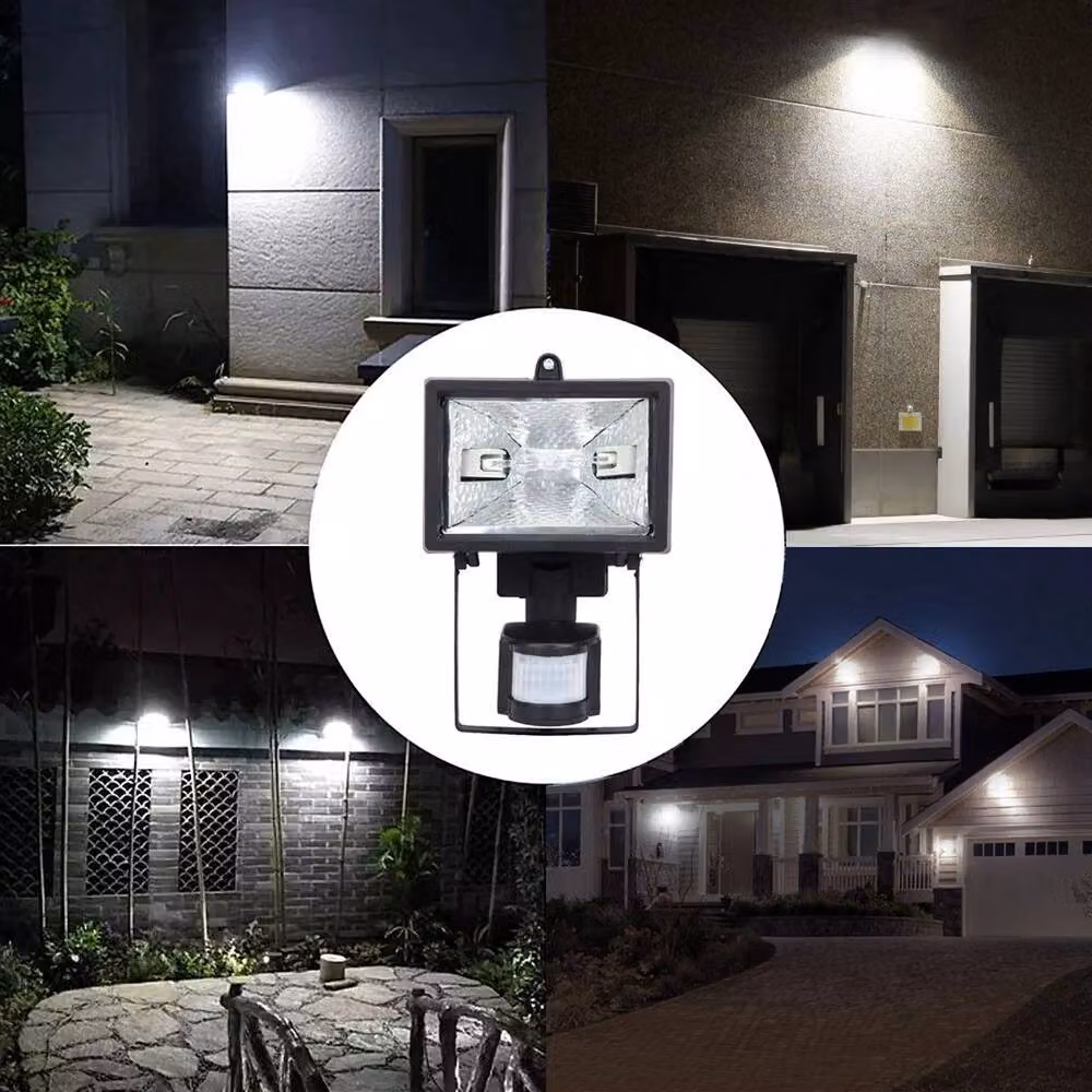SPETLEK 120W Halogen Floodlight with PIR Motion and Dusk Sensors in Black – 5