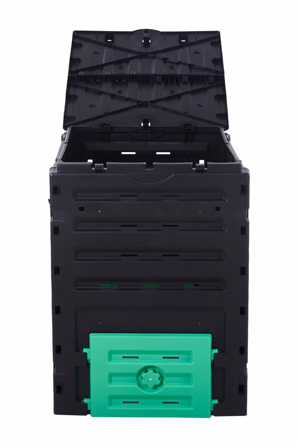 Living and Home 450L Green Plastic Garden Compost Bin with Flip Lid – 2