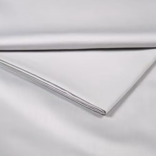Christy 400TC Luxury Cotton Sateen Double Flat Bed Sheet in Grey, W/D/H: 140 x 200 cm